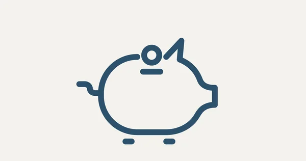 Vektor Banking Schwein Mit Daunengeld Konzept Hintergrund — Stockvektor