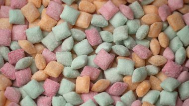 Tatlı şeker yastıkları karışık, Snack şeker arka plan