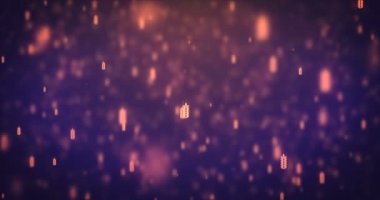 Loopable animasyon turuncu buğday simgeleri arka plan hareketli modern. 4 k görüntüleri