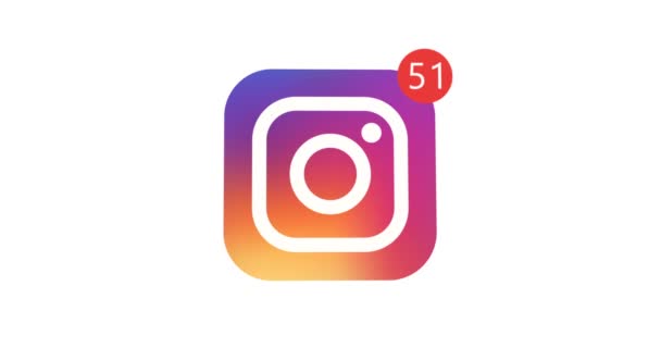 Samara Rusland Augustus 2018 Redactionele Animatie Instagram Logo Icoon Met — Stockvideo