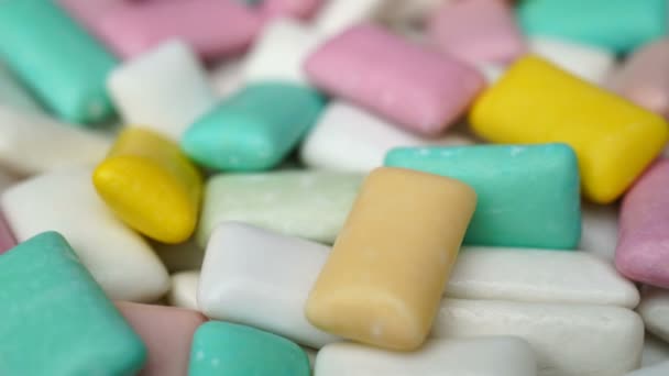 Images différentes couleurs chewing-gum tournent — Video