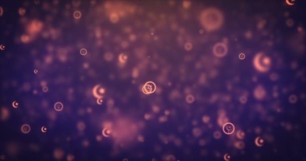 Циклическая анимация Современные движущиеся оранжевые иконки айд мубарак фон . — стоковое видео