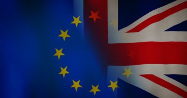 Büyük Britanya bayrağı kumaş doku rüzgarda sallayarak.