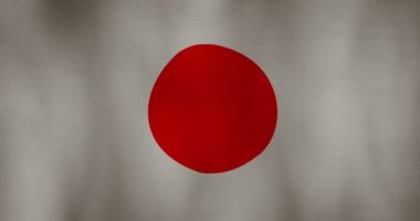 Rüzgarda sallayarak Japonya bayrak kumaş doku.