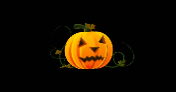 Halloween calabaza glitch fondo digital — Vídeo de stock