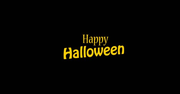 Glücklich halloween word glitch digitaler Hintergrund. — Stockvideo