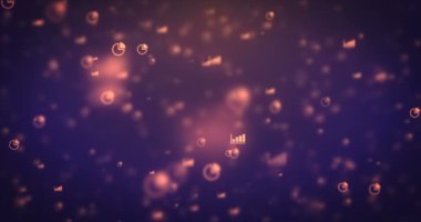 Loopable animasyon turuncu grafik simgeleri arka plan hareketli modern.