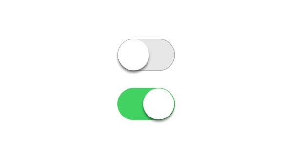 白の運動緑のスライダー ボタン — ストック動画