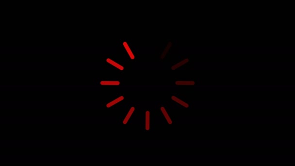 Animation Lastning Cirkel Ikon Bakgrund Med Alfa Matt Video — Stockvideo