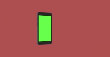 yeşil ekran döndürme arka plan ile Smartphone