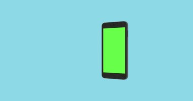 yeşil ekran döndürme arka plan ile Smartphone