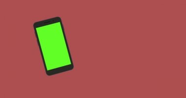 yeşil ekran döndürme arka plan ile Smartphone