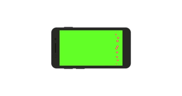 緑の画面を持つスマートフォン — ストック動画