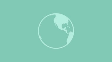 Planet earth düz simgesi arka plan iplik