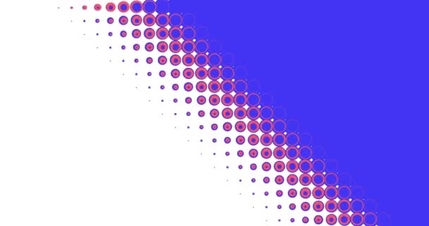 サークル遷移抽象的な背景あるフラット スタイルのアニメーション 映像のカラフルな背景 アルファ マット — ストック動画
