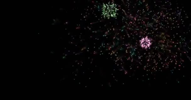 Animação fogos de artifício modernos fundo . — Vídeo de Stock