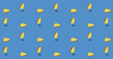 döndürme kalp düz simgeler arka plan