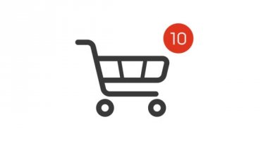 Alışveriş Sepeti simgesini sayacı ile online emtia beyaz zemin üzerine eklendi.