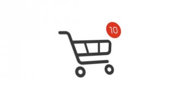 Alışveriş Sepeti simgesini sayacı ile online emtia beyaz zemin üzerine eklendi.