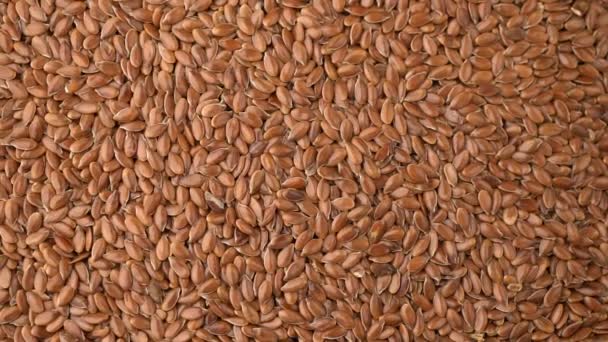 Many flax seeds rotating background — Stock Video