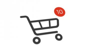 Alışveriş Sepeti simgesini sayacı ile online emtia beyaz zemin üzerine eklendi.