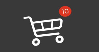 Alışveriş Sepeti simgesini sayacı ile online emtia beyaz zemin üzerine eklendi.