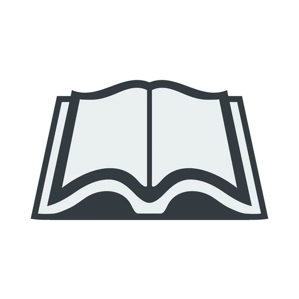 Vector open boekpictogram in een vlakke stijl geïsoleerd op witte achtergrond. — Stockvector