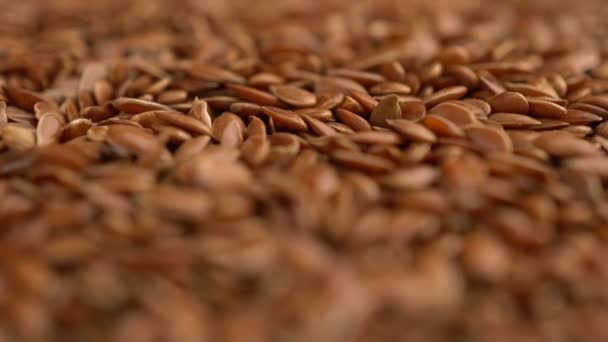 Many flax seeds rotating background — Stock Video