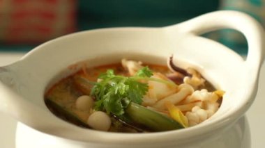 Tom Yum gıda arka plan döndürmek.