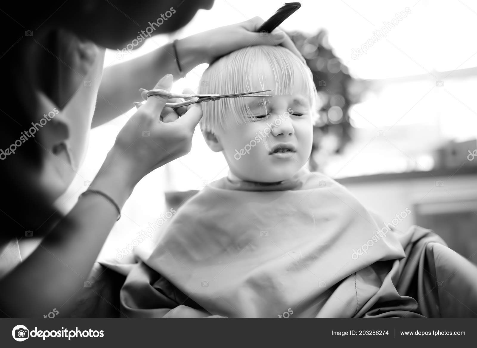 Black Toddler Boy Hairstyles Black White Shot Preschooler Boy
