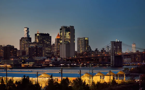 Amazing New York City Manhattan Skyline Panorama View Hudson River — Stock Photo, Image