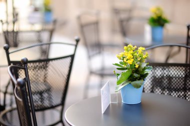 Şık açık kafe. Catering.