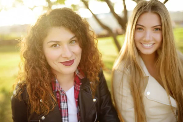 Retrato Livre Duas Deliciosas Jovens Variedade Beleza Feminina Duas Meninas — Fotografia de Stock