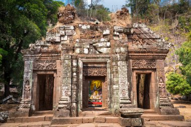 Wat Phu is the UNESCO world heritage site in Champasak, Southern Laos clipart