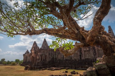 Wat Phu is the UNESCO world heritage site in Champasak, Southern Laos clipart