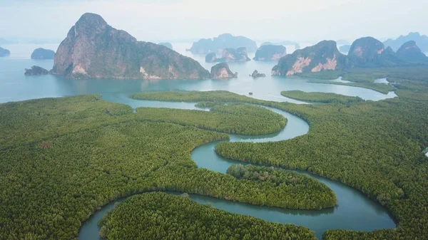 Schöne Aussicht Auf Die Phang Nga Bucht Samed Nang Chee — Stockfoto