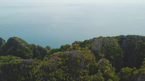 Vue Aérienne Par Drone Des Eaux Tropicales Turquoise Baie Maya — Photo