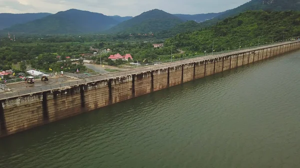 Luchtfoto Van Khun Dan Prakan Chon Dam Nakhon Nayok Thailand — Stockfoto