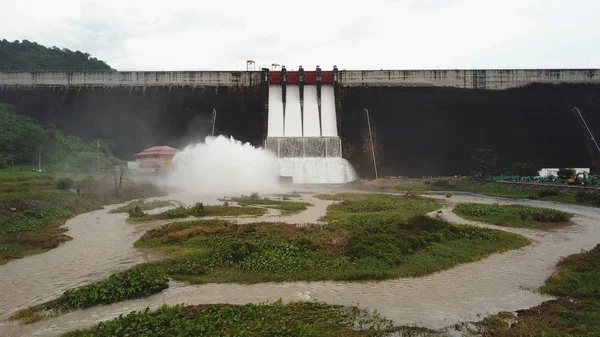 Widok Lotu Ptaka Dam Dan Prakan Chon Khun Nakhon Nayok — Zdjęcie stockowe