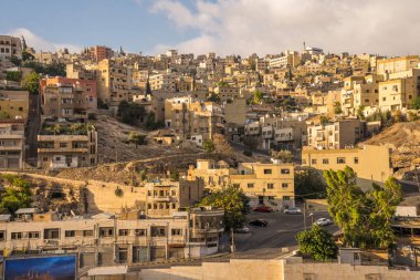 Amman Şehrinin havadan görünümü
