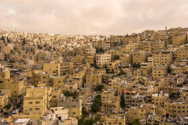 Amman Şehrinin havadan görünümü