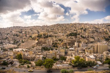 Amman Şehrinin havadan görünümü
