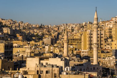 Amman Şehrinin havadan görünümü