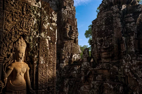 Templo de Bayon, Angkor Wat, Siam Reap, Camboja — Fotografia de Stock