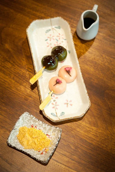 Postre Mochi tradicional japonés — Foto de Stock