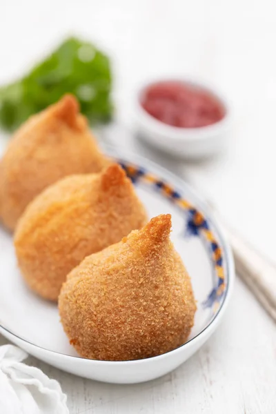 Lanche Brasileiro Coxinha Frango — Fotografia de Stock