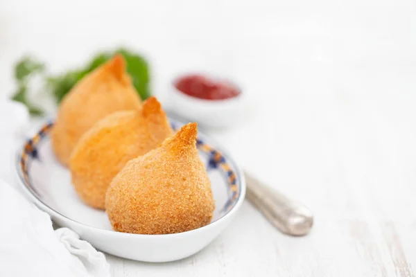 Lanche Brasileiro Coxinha Frango — Fotografia de Stock