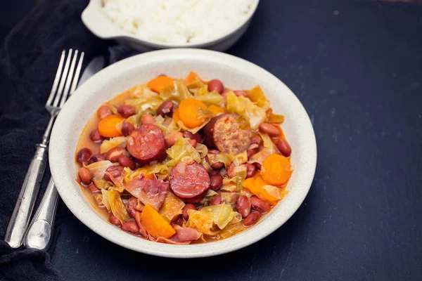 Transmontana Feijoada Typowe Danie Portugalskie — Zdjęcie stockowe