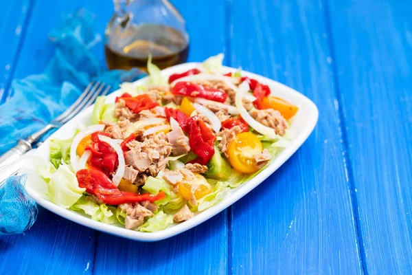 Tuna Salad White Dish — Stock Photo, Image