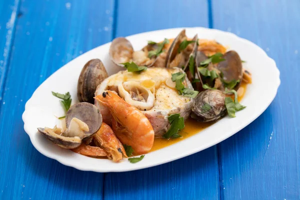 Boiled Fish Seafood Dish — Stock Photo, Image